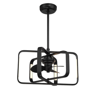 Lynx LED Fan D'Lier in Matte Black