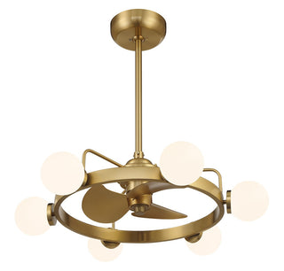 Gibson LED Fan D'Lier in Warm Brass