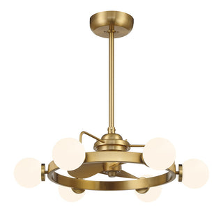 Gibson LED Fan D'Lier in Warm Brass