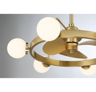 Gibson LED Fan D'Lier in Warm Brass