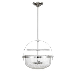 Denmar Four Light Convertible Semi-Flush/Pendant in Polished Chrome