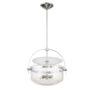 Denmar Four Light Convertible Semi-Flush/Pendant in Polished Chrome