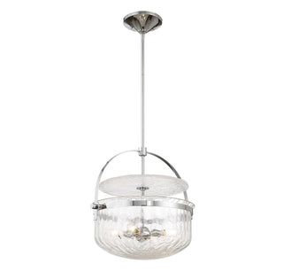 Denmar Four Light Convertible Semi-Flush/Pendant in Polished Chrome