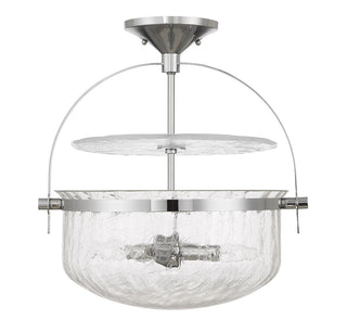 Denmar Four Light Convertible Semi-Flush/Pendant in Polished Chrome