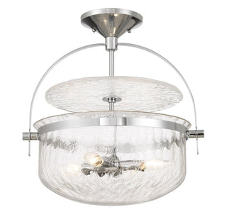 Denmar Four Light Convertible Semi-Flush/Pendant in Polished Chrome