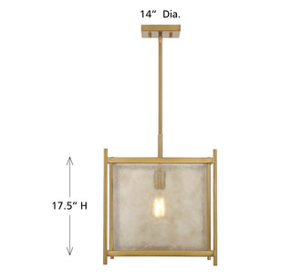 Jacobs One Light Pendant in Warm Brass