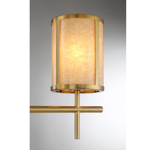Camden Three Light Bathroom Vanity in Warm Brass