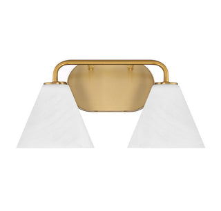 Blair Two Light Bathroom Vanity in Warm Brass