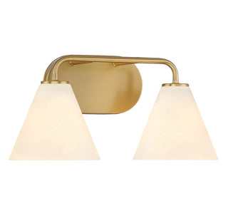 Blair Two Light Bathroom Vanity in Warm Brass