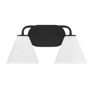 Blair Two Light Bathroom Vanity in Matte Black