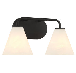 Blair Two Light Bathroom Vanity in Matte Black