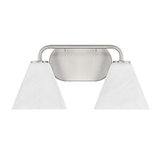 Blair Two Light Bathroom Vanity in Satin Nickel