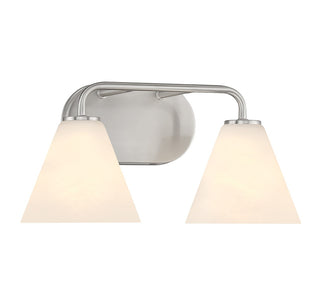 Blair Two Light Bathroom Vanity in Satin Nickel