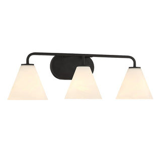 Blair Three Light Bathroom Vanity in Matte Black