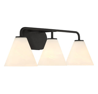 Blair Three Light Bathroom Vanity in Matte Black