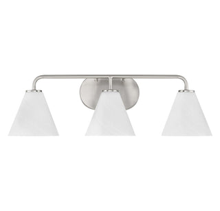 Blair Three Light Bathroom Vanity in Satin Nickel