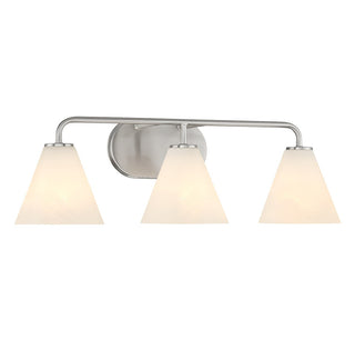 Blair Three Light Bathroom Vanity in Satin Nickel