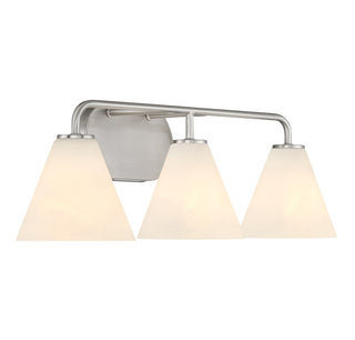 Blair Three Light Bathroom Vanity in Satin Nickel
