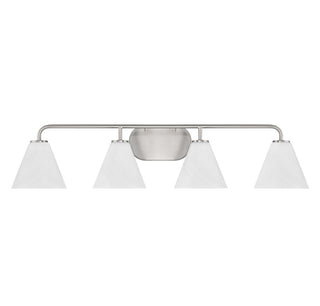 Blair Four Light Bathroom Vanity in Satin Nickel
