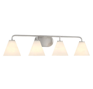 Blair Four Light Bathroom Vanity in Satin Nickel