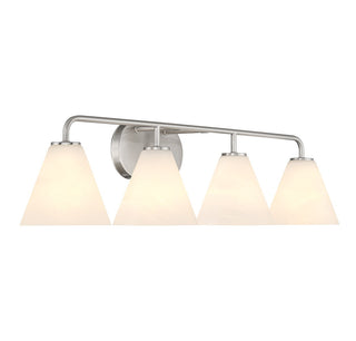 Blair Four Light Bathroom Vanity in Satin Nickel