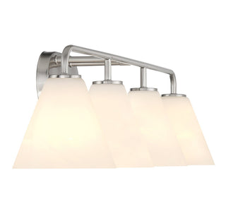 Blair Four Light Bathroom Vanity in Satin Nickel