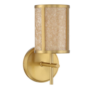Camden One Light Bathroom Vanity in Warm Brass