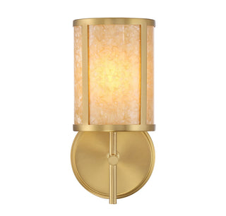 Camden One Light Bathroom Vanity in Warm Brass