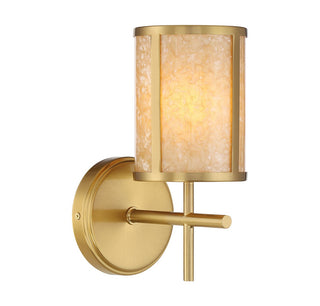 Camden One Light Bathroom Vanity in Warm Brass