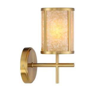 Camden One Light Bathroom Vanity in Warm Brass