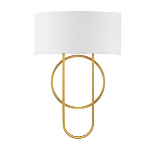 Tempe Two Light Wall Sconce in Warm Brass