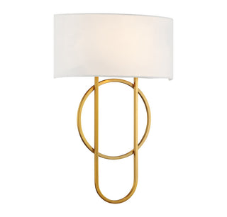 Tempe Two Light Wall Sconce in Warm Brass