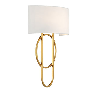 Tempe Two Light Wall Sconce in Warm Brass