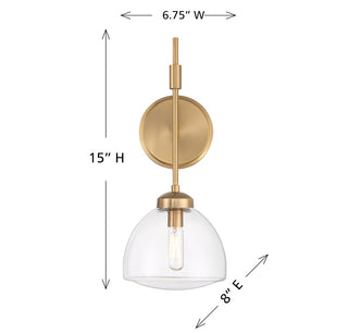 Corbin One Light Wall Sconce in Warm Brass