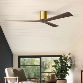 Irene-3H 72" Ceiling Fan in Brushed Brass