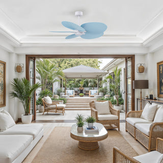 Alessandra Tropical 48" Ceiling Fan in Matte White