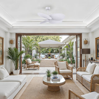 Alessandra Tropical 48" Ceiling Fan in Matte White