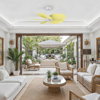 Alessandra Tropical 48" Ceiling Fan in Matte White