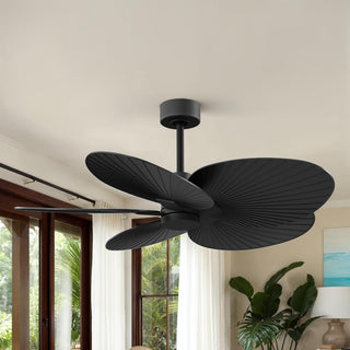 Alessandra Tropical 48" Ceiling Fan in Matte Black