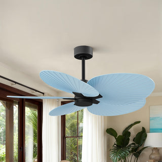Alessandra Tropical 48" Ceiling Fan in Matte Black