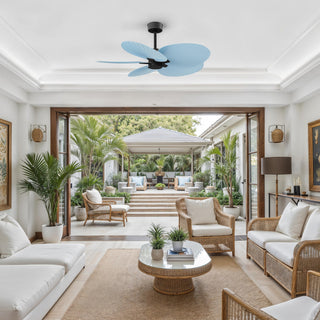Alessandra Tropical 48" Ceiling Fan in Matte Black