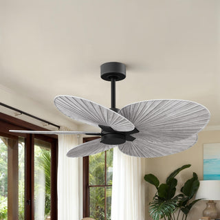Alessandra Tropical 48" Ceiling Fan in Matte Black