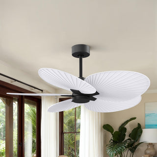 Alessandra Tropical 48" Ceiling Fan in Matte Black