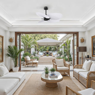 Alessandra Tropical 48" Ceiling Fan in Matte Black
