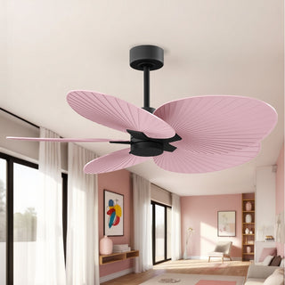 Alessandra Tropical 48" Ceiling Fan in Matte Black