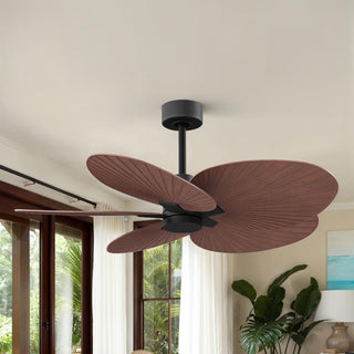 Alessandra Tropical 48" Ceiling Fan in Matte Black