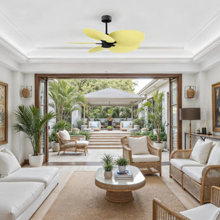 Alessandra Tropical 48" Ceiling Fan in Matte Black