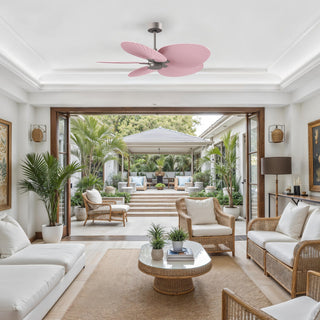 Alessandra Tropical 48" Ceiling Fan in Brushed Nickel