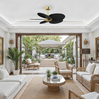 Alessandra Tropical 48" Ceiling Fan in Brushed Brass
