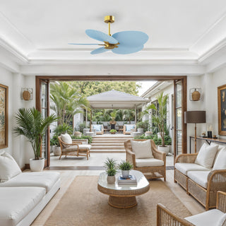 Alessandra Tropical 48" Ceiling Fan in Brushed Brass